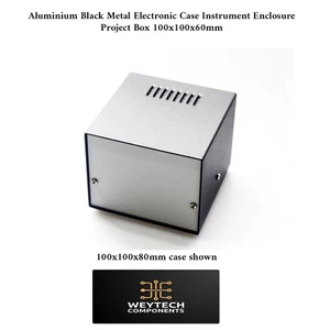 HQ 100x100x60mm Electronics Enclosure Box Metal Project Case Instrument Housing - Picture 1 of 7