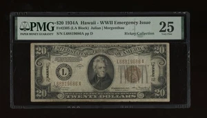 DBR 1934-A $20 FRN Hawaii Fr. 2305 PMG 25 Serial L68819686A - Picture 1 of 2