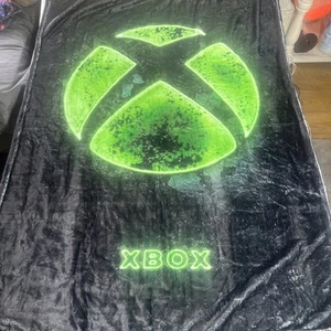 Xbox Schwarz Und Grün Licht Decke/Überwurf 48 X 36 Spielzimmer/Männerhöhle/DeckeNEU�� - Bild 1 von 6