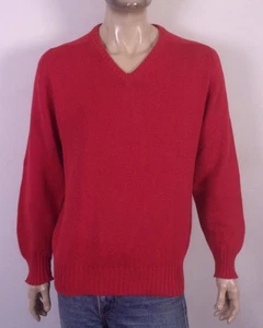 vintage 80s NWOT Pendleton Country Traditionals Jumper V-Neck Sweater Cotton L - Picture 1 of 3
