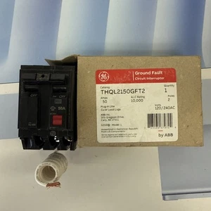 GE Ground Fault Circuit 50A 120/240 VAC THQL2150GFT2 WARRANTY NEW IN BOX⚡️⚡️ - Picture 1 of 6