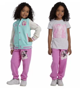 Barbie Toddler Outfit Size 5T Jacket Shirt Sweatpants Set - Picture 1 of 5