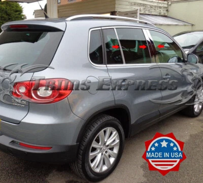 2009-2017 Volkswagen Tiguan 6Pc Chrome Pillar Post Stainless Steel Trim - Image 1 of 2