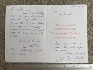 Card Signed 617 Dambuster Squadron Les Mention Leonard Cheshire Memorial Lincoln - Picture 1 of 5