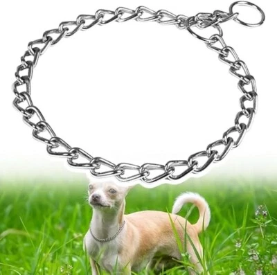Collar de entrenamiento para perros con cadena de estrangulador de acero de aleación soldado de alta resistencia 18"-26" 2,5-3 mm Foto 1 de 4