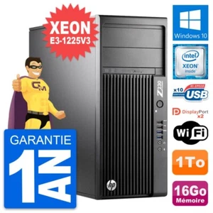 PC Tour HP Z230 Intel Xeon E3-1225 V3 RAM 16Go Disque Dur 1To Windows 10 Wifi - Imagen 1 de 7
