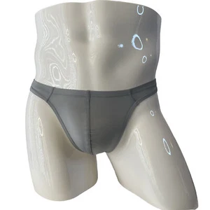 Mens Thong G-String Underwear Gray Medium Stretch Sexy NWT - Picture 1 of 13