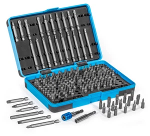 148-Pieces Security Bits Screwdriver Master cr-v 1/4" tamper torx hex spline Set - Picture 1 of 10