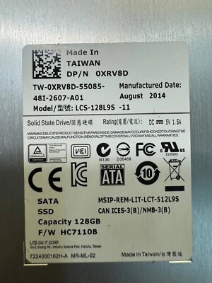 DELL V89JT LCH-128V2S-11 128GB 6Gb/s SATA 2.5" SSD - Image 1 of 4