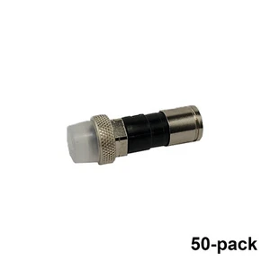 50 Pack PPC EX6XLWSPLUS Weatherproof RG6 Compression Connector - Extended Body - Picture 1 of 7