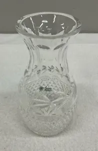 BEAUTIFUL GALWAY IRISH CRYSTAL LEAH 8" BULB VASE; ORIG LABEL; EXCLNT COND Logo - Picture 1 of 9