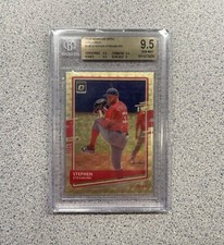 2020 Panini Donruss Optic Baseball #100 Stephen Strasburg Gold Vinyl 1/1 BGS 9.5