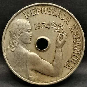 25 CENTIMOS 1934 REPUBLIQUE ESPAGNE / SPAIN - Imagen 1 de 2