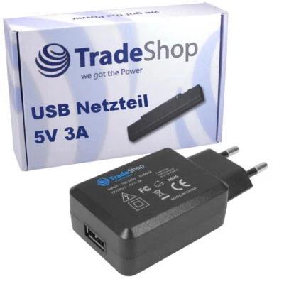 5V/3A USB Wand Adapter Plug Ladegerät Netzteil Universal Anschluss - Bild 1 von 4