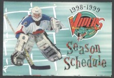 1998-99 Detroit Vipers IHL Hockey Schedule !!! Blue Cross