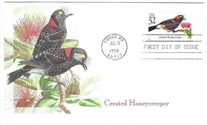 Fleetwood FDC 1998 32c Tropical Birds Crested Honeycreeper Sc #3224 - Picture 1 of 1