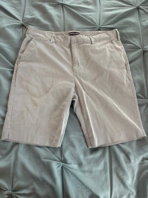 Express mens blue white striped shorts cotton adult size 36 Slim fit - Image 1 of 3