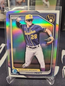 Cooper Pratt 2024 Bowman Draft Chrome #BDC-84 🔥 Refractor 🔥 Brewers Prospect - Picture 1 of 2