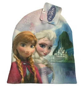 Disney Frozen Themed Anna Elsa Arendelle Snow Beanie Hat Girls One Size Poly NEW - Picture 1 of 11