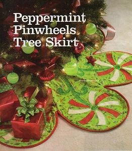 Peppermint Pinwheels Baum Rock Quilt Muster zusammengesetzt/Applikation HP - Bild 1 von 1