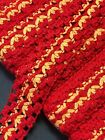 laverslace Fiery Red & Orange Cotton Cluny Crochet Ribbon Lace Trim 1.25"/3cm