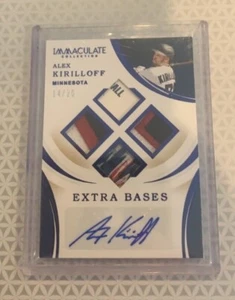 2020 Panini Immaculate Extra Bases Auto Relics /25 Alex Kirilloff #EB-AK Auto - Picture 1 of 2