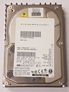 36.4 GB Fujitsu MAN3367MP 10000 Wide Ultra 3 SCSI 68pin 8MB Hard Drive 3.5" - Picture 1 of 1