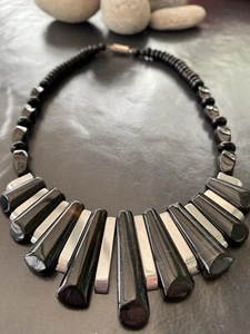 Black Jasper Graduated Necklace - Picture 1 of 9