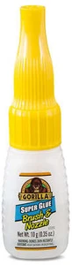 Gorilla 10 Gram Super Glue with Brush & Nozzle Applicator, Clear - Picture 1 of 7