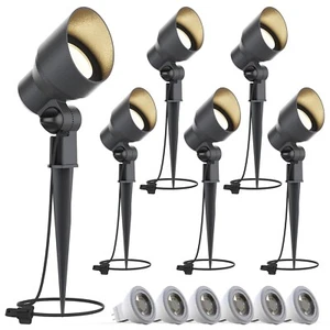 6 Pack Low Voltage Landscape Spotlight 3W LED Outdoor Landscape Lighting Kits... - Picture 1 of 9