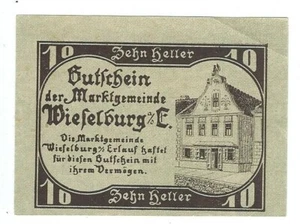 Emergency money - Austria - market municipality Wieselburg a.d. Erlauf - 10 Heller - 1920 - Picture 1 of 2