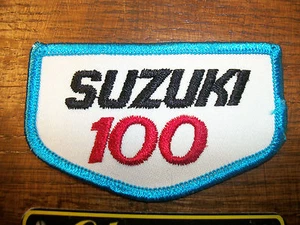 Suzuki 100 patch Vintage Embroidered 1970s NOS TM00 TS100 TC100 Old School - Picture 1 of 5