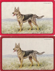 Vintage Pair of German Shepherd Dog, Swap Cards - Bild 1 von 2
