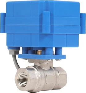 Válvula de bola miniatura HFS(R) normalmente cerrada - 1/4” NPT 8 mm puerto completo 9-24 V CA/CC - Imagen 1 de 9
