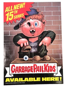 Vtg 1988 Topps GARBAGE PAIL KIDS Series 15 GPK OS15 Box Promo POSTER - Picture 1 of 5