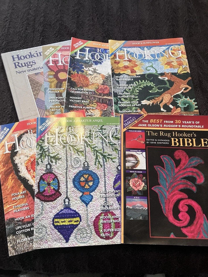 Lot of 7 Rug Hooking Magazines Books Patterns & Instructions - Image 1 of 4