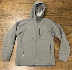 Patagonia Insulated Sidesend Full Zip Gray Hooded Jacket Mens Medium M Quilted - Picture 1 of 12