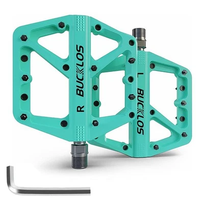 Pedales planos/plataforma 9/16" rodamiento BMX bicicleta de montaña ligero nailon MTB pedal Foto 1 de 4