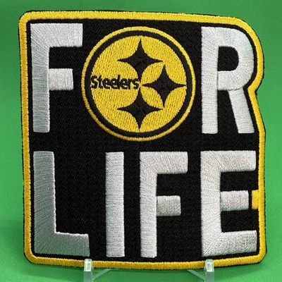 "Enorme parche bordado de hierro de 4"" Pittsburgh Steelers for Life NFL Aaron Rogers" Foto 1 de 4