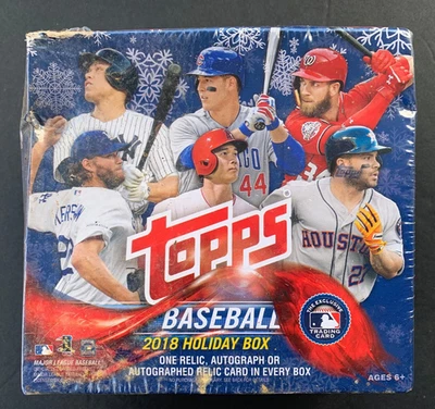2018 Topps Holiday MLB Baseball Factory Sealed 10 Pack 1 Auto Per Mega Box - Image 1 of 4