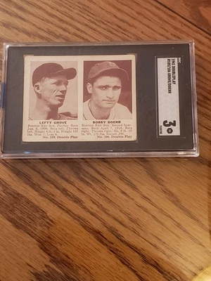 1941 double play lefty grove /bobby . sgc 3 . original. vintage. - Image 1 of 4