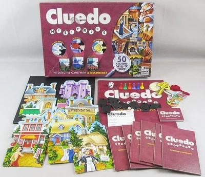 Cluedo Mysteries Board Game By Parker 50 Exiting Cases To Solve Complete 2005 - Image 1 of 4