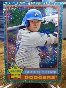 2025 Topps Heritage Chrome Aqua Sparkle # 148 Shohei Ohtani LA Dodgers ⚾️🔥 - Bild 1 von 2
