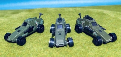 Vtg Hot Wheels MegaForce MegaDestroyer Military Camo 1982 Mattel Lot Of 3 - Image 1 of 4