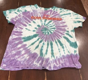 Disney Cool Runnings Tie Die T-shirt Green Purple 2xl - Picture 1 of 4