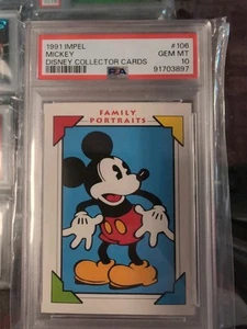 Mickey Mouse 1991 Impel Disney Collector Cards #100 PSA 10 Gem Mint Low POP! - Picture 1 of 2