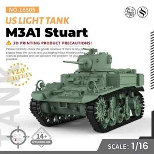 SSMODEL SS16505 V2.0 1/16 Kit Modelo Militar US M3A1 Stuart Tanque Ligero - Imagen 1 de 5