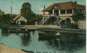 Ireland Belfast - Boat House on the Lagan old postcard - Picture 1 of 2