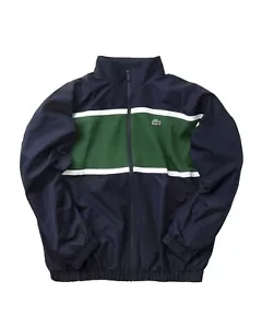 Lacoste Sport Full zip Track Jacket Green/Navy - Size XL - Picture 1 of 6
