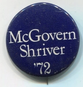 "Spilla campagna McGovern Shriver 72 1-7/8" - Foto 1 di 3